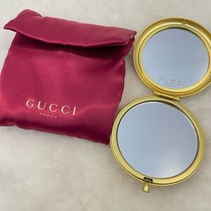 Gucci Beauty Gold Compact Mirror – Double-Sided
